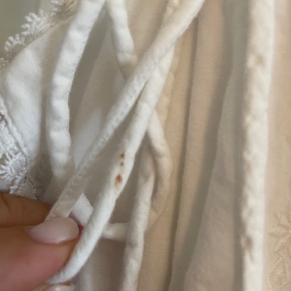 Gap White Embroidered Cami Dress, Size Medium Petite - Picture 5 of 7